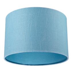 Rackhams Designer Ocean Current Blue Textured Linen Fabric Circular Lamp Shade - thumbnail 4