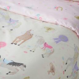 Rackhams Happy Horses Cream Duvet Cover Set - Junior - thumbnail 3