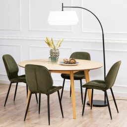 Rackhams Roxby Round Dining Table in Oak 140x76cm - Brown - No - Natural - thumbnail 4