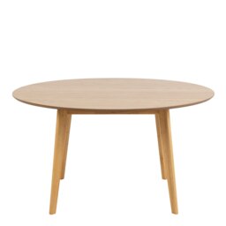 Rackhams Roxby Round Dining Table in Oak 140x76cm - Brown - No - Natural - thumbnail 2