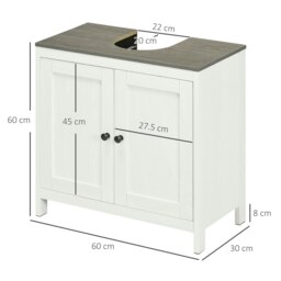 Rackhams Bathroom Sink Cabinet, Freestanding Under Sink Cabinet Adjustable Shelf - thumbnail 3