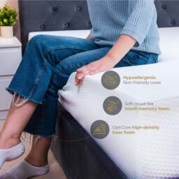 Rackhams Puredream Memory Foam Mattress - 10 inch (25cm) Thick - Small Single - 2ft6 - Super King - thumbnail 3
