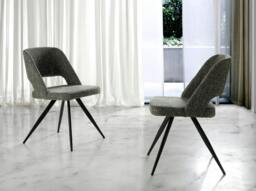 Rackhams Grey Fabric Swivel Chair 4010 - thumbnail 3