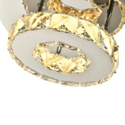 Rackhams Modern LED Ceiling Light with Chrome Plated Metal and Clear Crystal Glass Beads - thumbnail 2