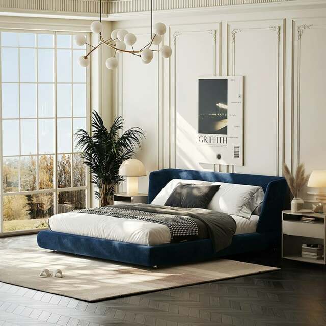 Rackhams Diana King Size Bed, Super King Size Bed, Velvet - King Size - image 1