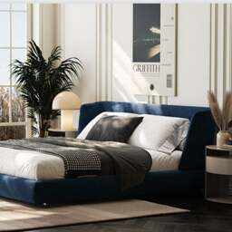 Rackhams Diana King Size Bed, Super King Size Bed, Velvet - King Size - thumbnail 5