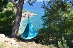 Rackhams Single Cacoon Hanging Chair - Turquoise - thumbnail 3