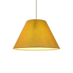 Rackhams Traditional 8 Inch Mustard Ochre Cotton Fabric Coolie Lamp Shade - thumbnail 2