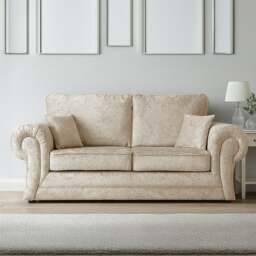 Rackhams Chelsea Crushed Velvet Full Back 2 Seater - Black and Silver - thumbnail 4