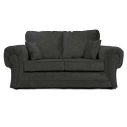 Rackhams Chelsea Crushed Velvet Full Back 2 Seater - Black and Silver - thumbnail 5