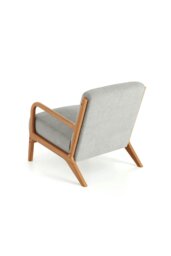 Rackhams Wooden Frame Upholstered Tufted Armchair - Grey - thumbnail 5