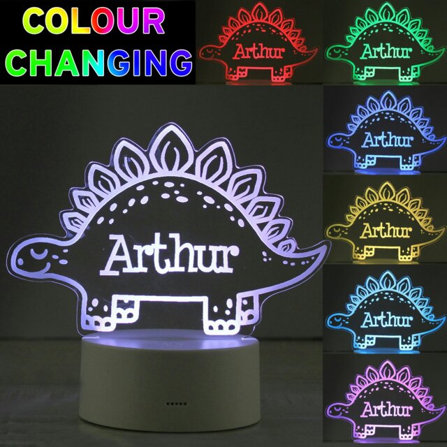 Rackhams Personalised Dinosaur LED Colour Changing Night Light - image 1