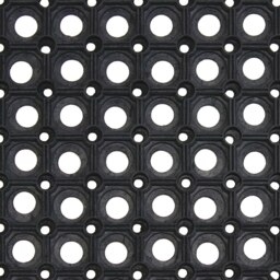 Rackhams Rondo Rubber Ring Heavy Duty Outdoor Entrance Doormat 40x60cm - 1 - Black - thumbnail 5