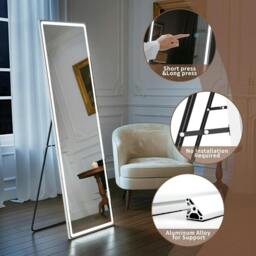 Rackhams Smart Full Length Dressing Mirror With LED Lights Floor Standing Or Wall Mounted - thumbnail 3