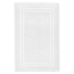 Rackhams Hotel 750gsm Pure Cotton Bath Mat - White - thumbnail 1