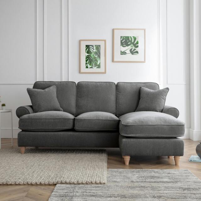 Rackhams The Bromfield Right Hand Chaise Sofa - Charcoal - image 1