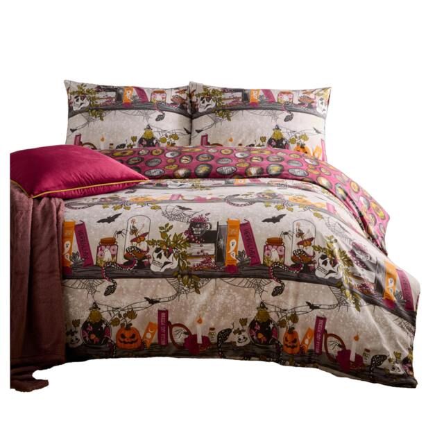 Rackhams Ultimate Reversible Velvet Printed Duvet Cover Set - Multicoloured - Single - Multicoloured - 52% Polyester/48% Cotton - image 1