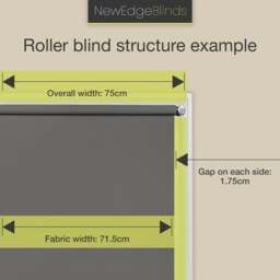 Rackhams White Plain Straight Edge Daylight Roller Blind - 180cm - thumbnail 3