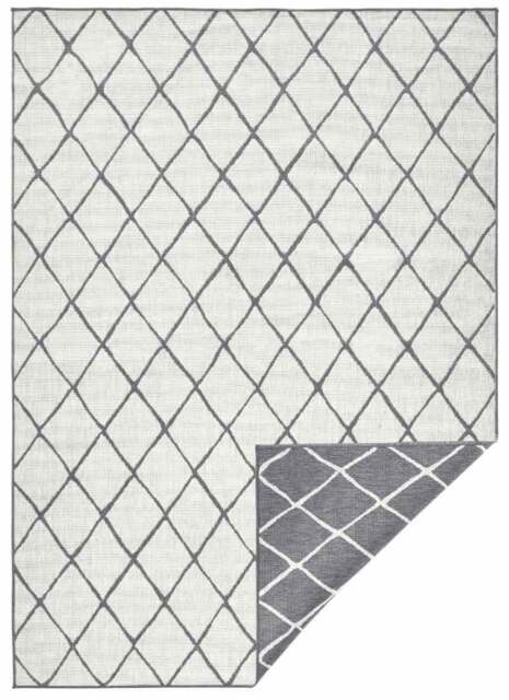 Rackhams Reversible Indoor-Outdoor Geometric Flatweave Rug - 80X150 cm - image 1
