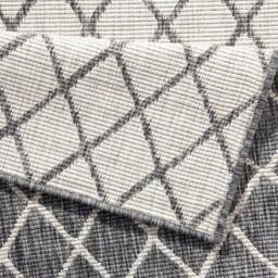 Rackhams Reversible Indoor-Outdoor Geometric Flatweave Rug - 80X150 cm - thumbnail 3