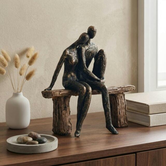 Rackhams Bronze Couple On Bench Structure - image 1