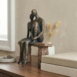 Rackhams Bronze Couple On Bench Structure - thumbnail 2