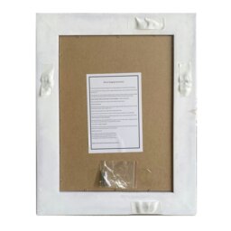 Rackhams Provence Small Distressed White Rectangle Wall Mirror 42cm x 53cm - Silver - thumbnail 5