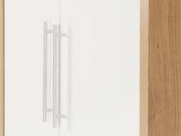 Rackhams Seville 2 Door Double Wardrobe - White High Gloss and Light Oak - thumbnail 5