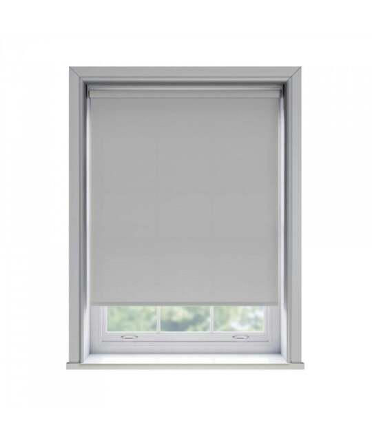 Rackhams No Drill Light Grey Thermal Blackout Roller Blind (170cm Drop) - 100cm - image 1