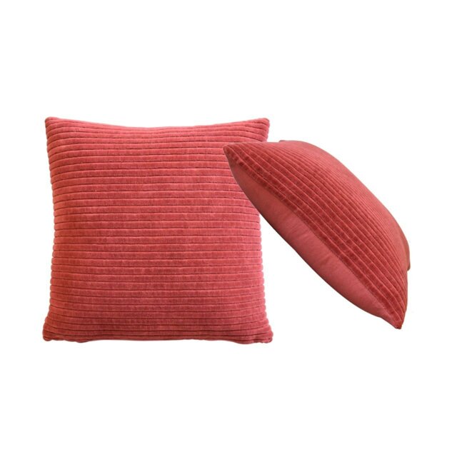 Rackhams Ribbed Red Cushion Set of 2 - image 1