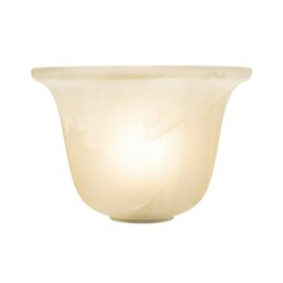 Rackhams Pair of White Alabaster Glass Shades with Traditional Shape for E14 and E27 - thumbnail 3