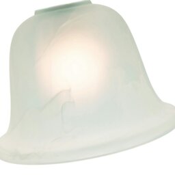 Rackhams Pair of White Alabaster Glass Shades with Traditional Shape for E14 and E27 - thumbnail 5