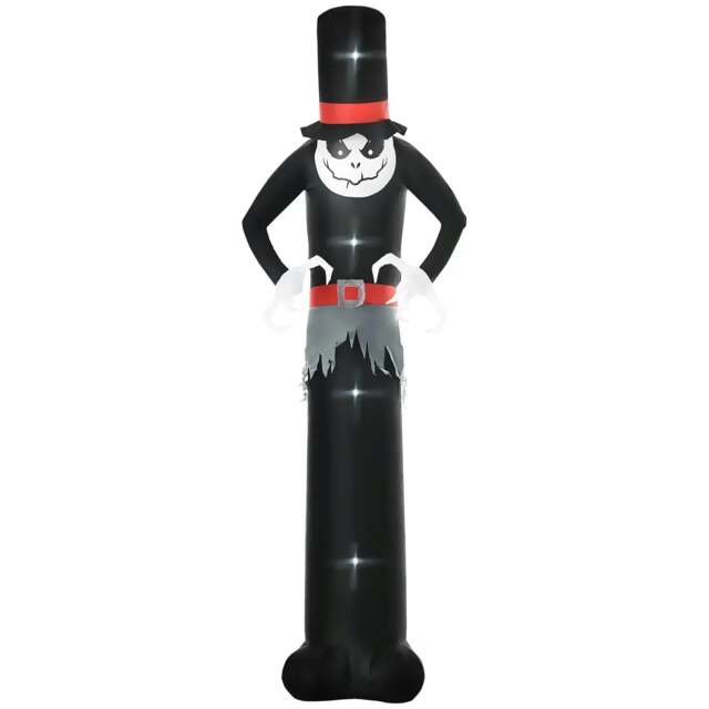 Rackhams Giant 10ft Halloween Inflatables Tall Ghost with Hat, Build-in LEDs Blow Up Scary Outdoor Decorations, for Party Yard Garden Lawn Decoration - image 1