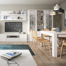 Rackhams Fribo extending dining table 140-180cm in White - White - No - White - thumbnail 3