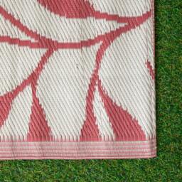 Rackhams 1.5m x 2.1m Red Ochre Leaves Large Outdoor Alfresco Patio Rug Mat - thumbnail 5