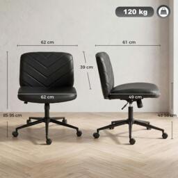 Rackhams Criss Cross Legged Office Chair Height Adjustable Black - thumbnail 3