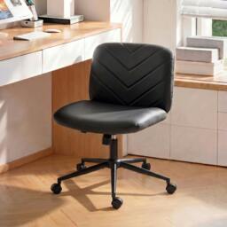 Rackhams Criss Cross Legged Office Chair Height Adjustable Black - thumbnail 1
