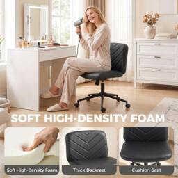 Rackhams Criss Cross Legged Office Chair Height Adjustable Black - thumbnail 5