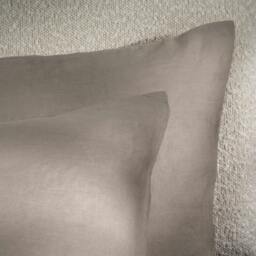 Rackhams Mocha French Linen Pillowcases - Super King - Pair - Oxford - thumbnail 3