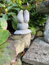 Rackhams Cute Half Bunny stone garden ornament - thumbnail 5