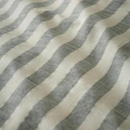Rackhams Cotton Rich Woven Stripe Duvet Cover Set Grey - King - Grey - thumbnail 5
