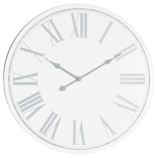 Rackhams Flemings Wall Clock - White - 49cm x 4cm x 49cm - White - 100% Mixed - image 1