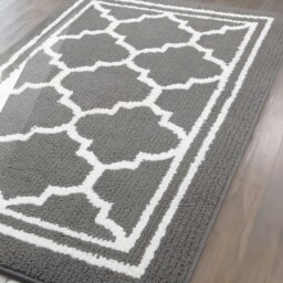 Rackhams Washable Non Slip Indoor Door Kitchen Mat Grey - thumbnail 4