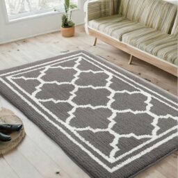 Rackhams Washable Non Slip Indoor Door Kitchen Mat Grey
