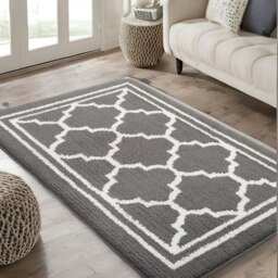 Rackhams Washable Non Slip Indoor Door Kitchen Mat Grey - thumbnail 2
