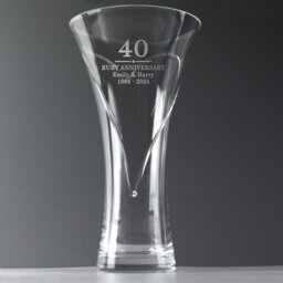Rackhams Personalised Special Year Diamante Heart Vase - thumbnail 4