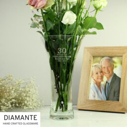 Rackhams Personalised Special Year Diamante Heart Vase - thumbnail 2