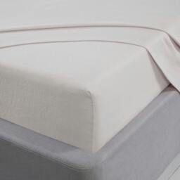 Rackhams 100% Brushed Cotton Flannelette Fitted Sheet or Pillowcase Pair - White - King (150cm x 200cm) + 25cm Deep - thumbnail 2