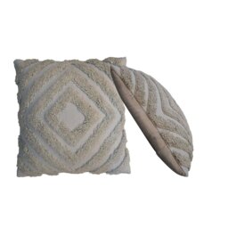 Rackhams Grey Diamond Cushion Set of 2 - thumbnail 2