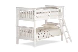 Rackhams Oxford Solid Pine Bunk Bed White, Single Over Single, Converts to 2 Single Beds - White - thumbnail 3
